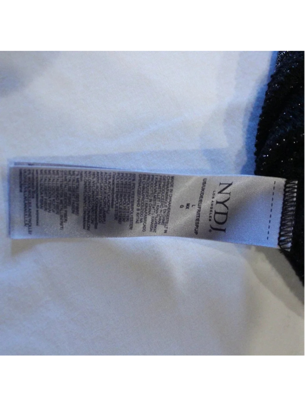 NYDJ Metallic Double V-Neck Sweater L - Picture 3 of 8